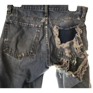 Distressed 30 x 32 Men's Faded Ripped St. John’s Bay Easy Fit Blue Jeans Cotton